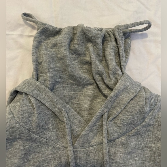 NY Collection Gray Cowl Neck Hooded Sweatshirt 3X - Picture 6 of 10